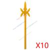MOC Figurine Accessoires Briques de Construction Épée Fléchette Serpent Doré Bâton Armure Cape Cheveux Films Poupées Briques Compatibles Jouets N12