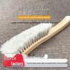 Beech Wood Horsehair Shoe Brush for Cleaning, Dust Removal, Polishing, and Leather Care.