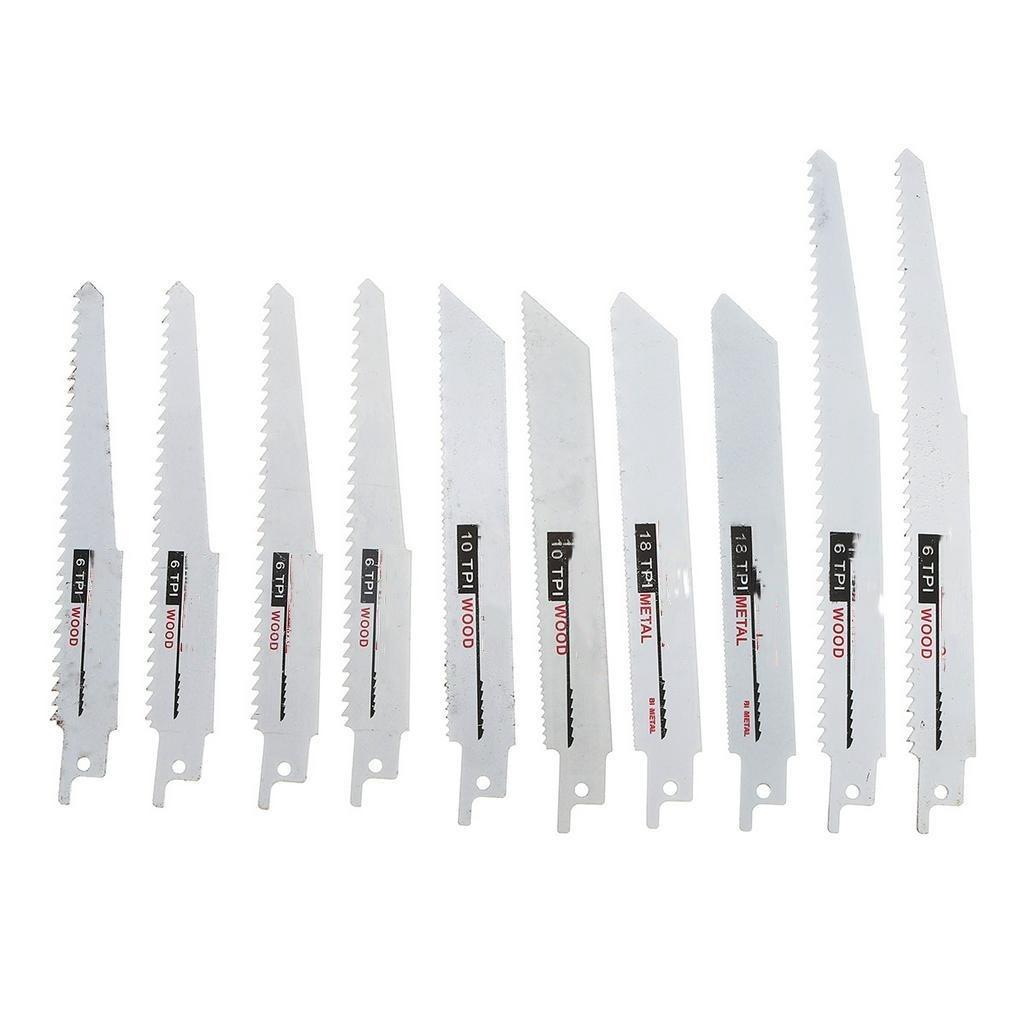 10pcs 6-8‘’ High-speed Steel Cordless Reciprocating Saw Blades Power Tools Cutting Reciprocating Saw Blades