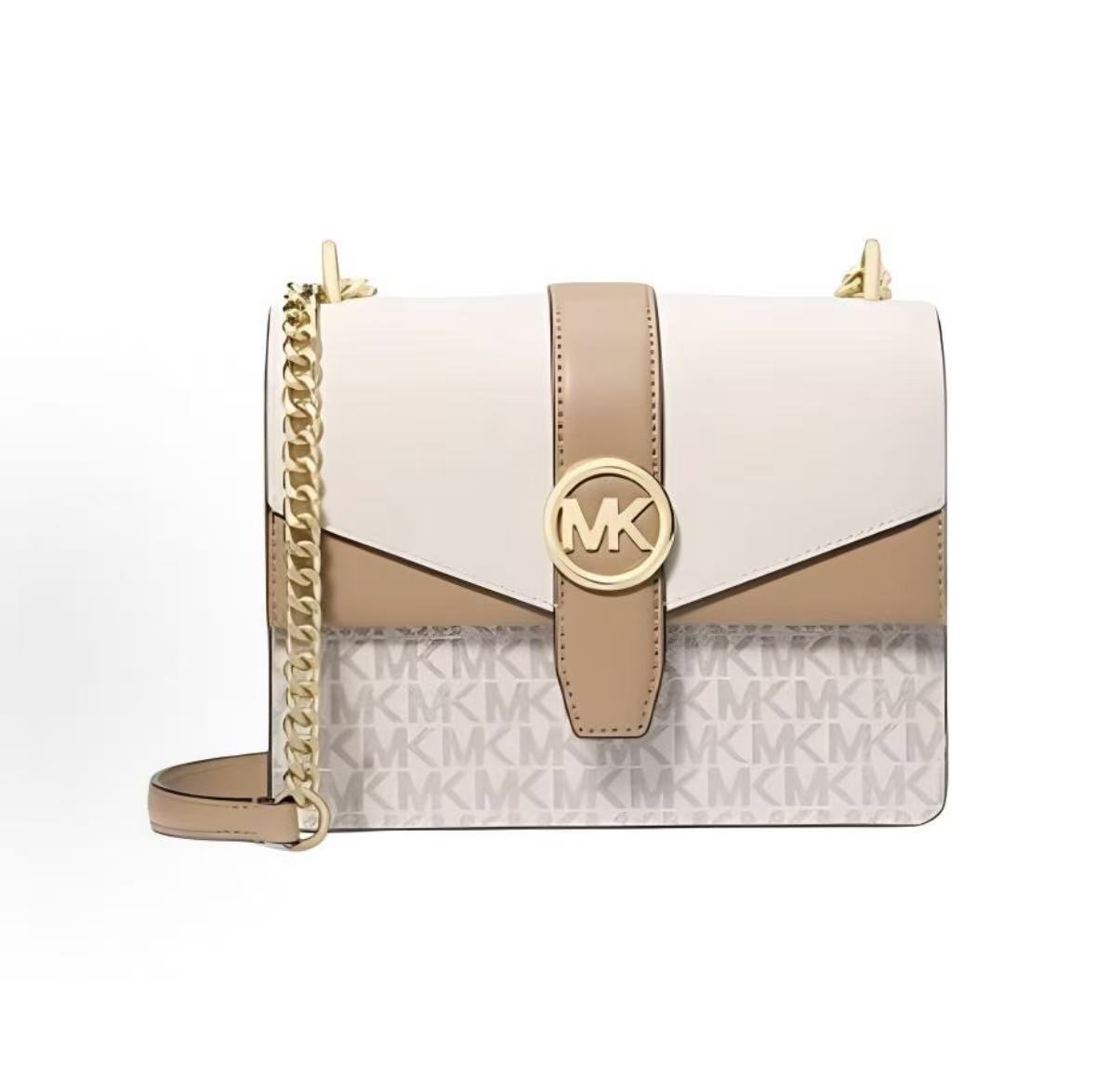 

Michael Kors Mk Greenwich Logo Print Leather Shoulder Crossbody Bag Small Women Bags Vanilla-White 35S5GGRC1B-VANILLA-ACRN Basic Set (Bag+Dust Bag)