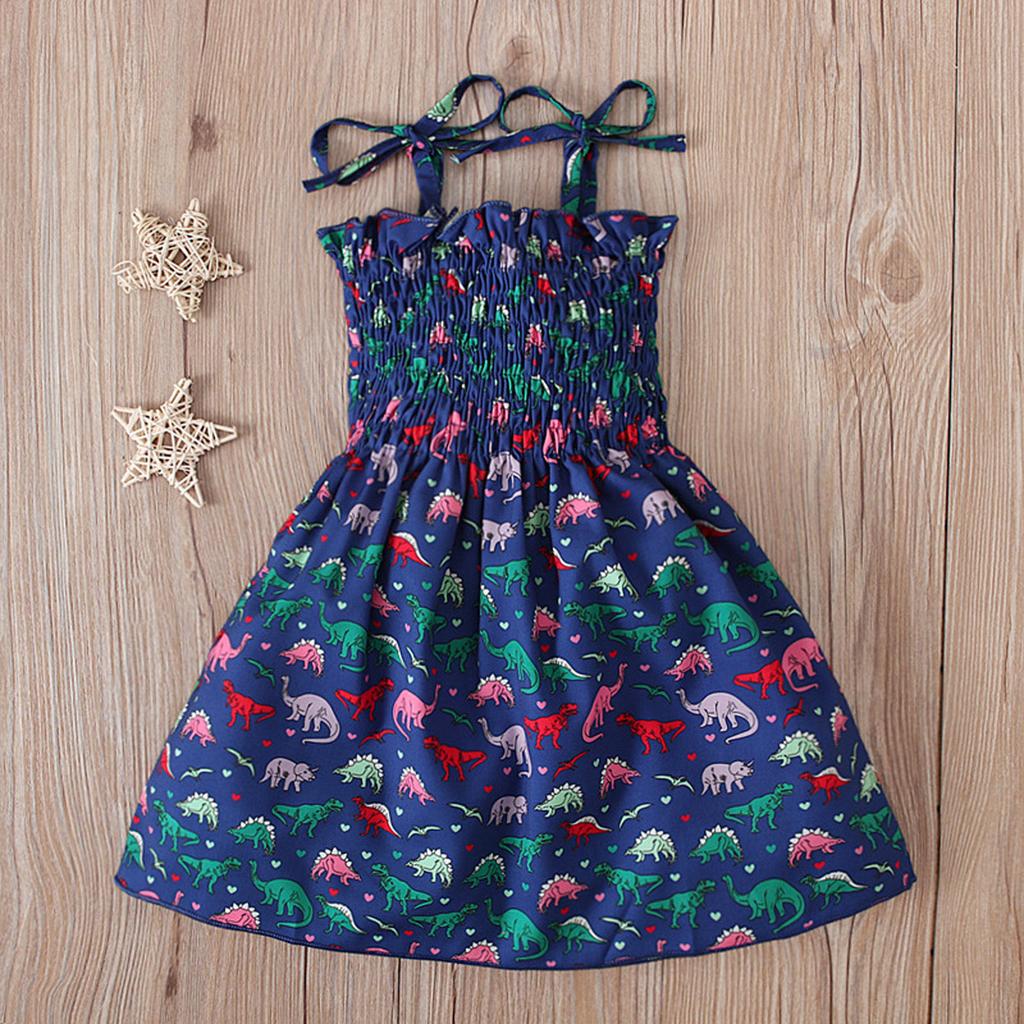 Kid Girl's Strap Suspender Solid Color Dress Skirt