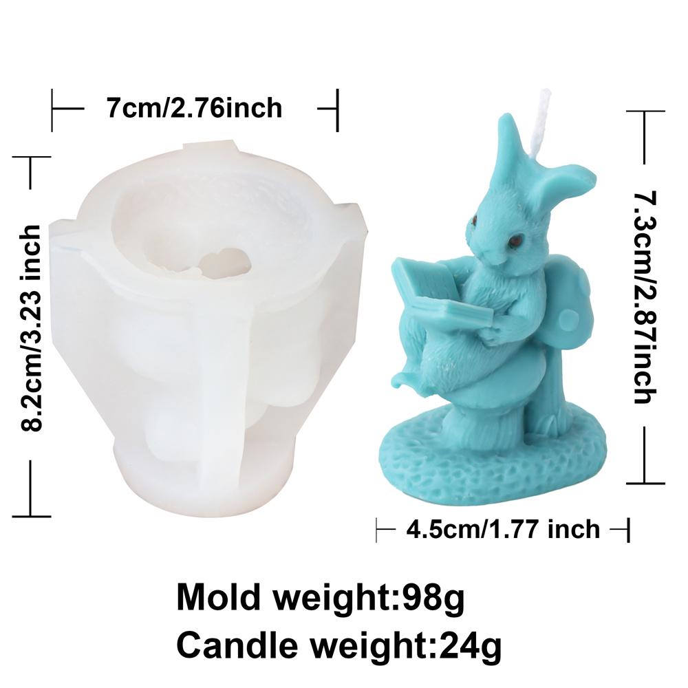3D Mini Multi-style Rabbit Silicone Candle Mold DIY Easter Animal Cute Rabbit Aromatherapy Plaster Soap Resin Mould Home Gift