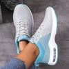 Women's Breathable Mesh Sneakers Fashion Air-cushion Running Sports Shoes Ladies Knitted Jogging Walking Shoes Anti-slip