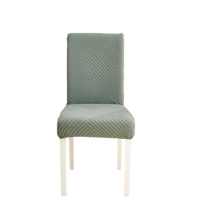 Dining Room Chair Covers Stretch Woven Jacquard Thick Plush 5 Styles String Pattern Chair Slipcovers Super Secure Chair Guard
