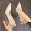 Woman Pumps Shoes for Women Evening Pointed Toe Super High Heel Formal Stilito Luxury Brand Young Chic and Elegant Casual Point