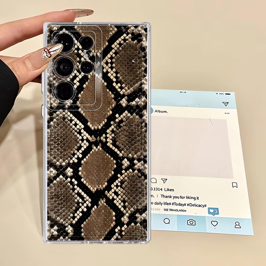 Snake Pattern Phone Cover Case for Samsung Galaxy S26 S24 S25 Edge S21 S22 FE S23 Ultra Note 20 Ultra 10 S20 Plus