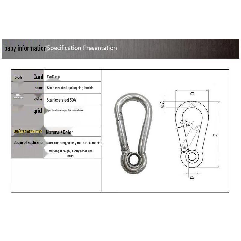 TANERDD 304 Stainless Steel Gourd-shaped Carabiner