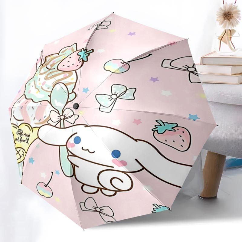 1pc Kawaii Ice Cream Cone Umbrella - Automatic Open/Closed with Foldable Design, Perfect for Fans, Travelers, Everyday Use, Festive Gifts.T069