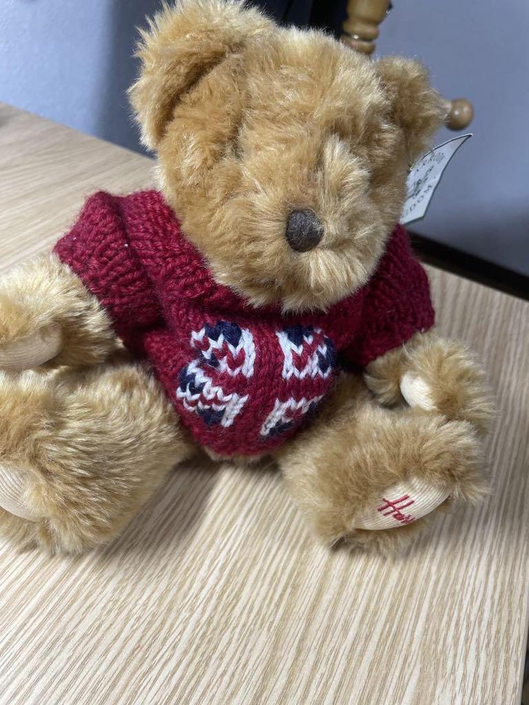 [USED] Harrods Teddy Bear In a Red Sweater, Approx. 30cm