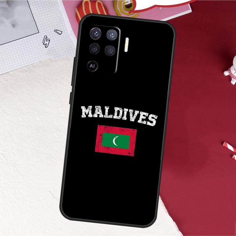 Maldives Flag Case For Oppo A17 A57 A77 A74 A54 A94 A78 A98 A18 A60 A80 A40 A38 A58 A96 A76 A16 A15 A5 Pro
