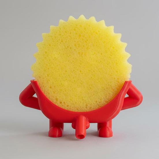 Suport Burete Imprimat 3D Suport Burete Drăguț Suspendat cu Scurgere Suport Burete Amuzant pentru Marginea Chiuvetei de Bucătărie pentru Blat