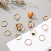 Fashion Women's 12 Piece Ring Set - Ladies Ring  Metal Ring Glossy Ring  Metal Ring Holiday Gift