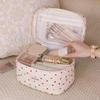1pcs Love Print Makeup Bag Handheld Large Capacity Multifunctional Portable Travel Skincare Toiletry Storage Bags