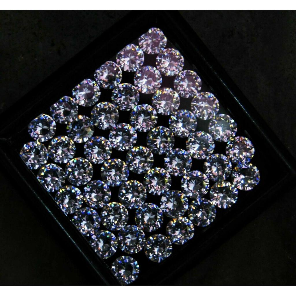 14 Pcs Natural Sapphire Round White Loose Gemstones 5 Mm Lot