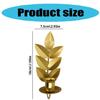 European Wheat Leaf Shape Wall Candle Sconce Holder Retro Metal Hanging Candlestick for Soft Illuminating Party Decors