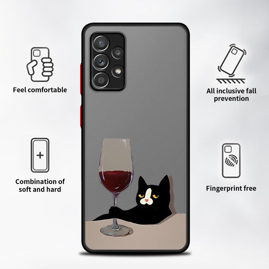 Süße Katzen-Handyhülle für Samsung Galaxy A52S A72 A53 A56 A55 A73 A33 A17 A52 A35 A34 A36 A14 A23 A16 A15 A54