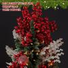 2Pcs Artificial Red Berry Bouquet Stem Fake Plant for Christmas Tree Decoration Home Decor New Year Gift Navidad Party Supplies