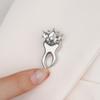 Delicate Teeth Brooch Diamond Inlay Crown Teeth Ornament Metal Badge Cute Pin