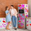 XIMISHOP 6pcs Valentine's Day Gel Window Clings Sticker for Window Decors