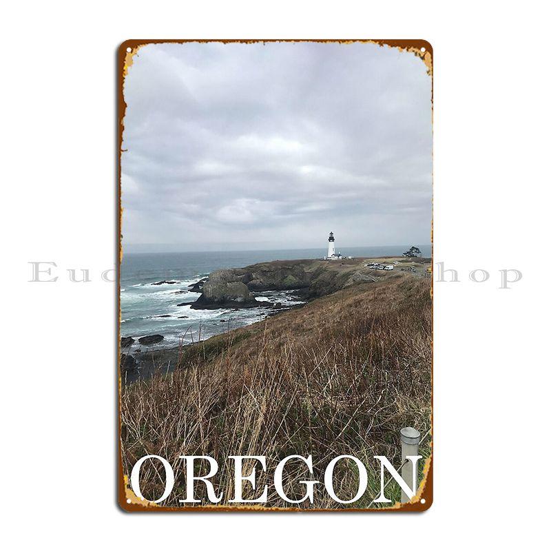 

Lighthouse Off The Northwest Pacific Coast Oregon Photography Metal Sign Party Bar Wall Mural Vintage Create Tin Sign Poster 20x30cm（7.8x11.8inch）