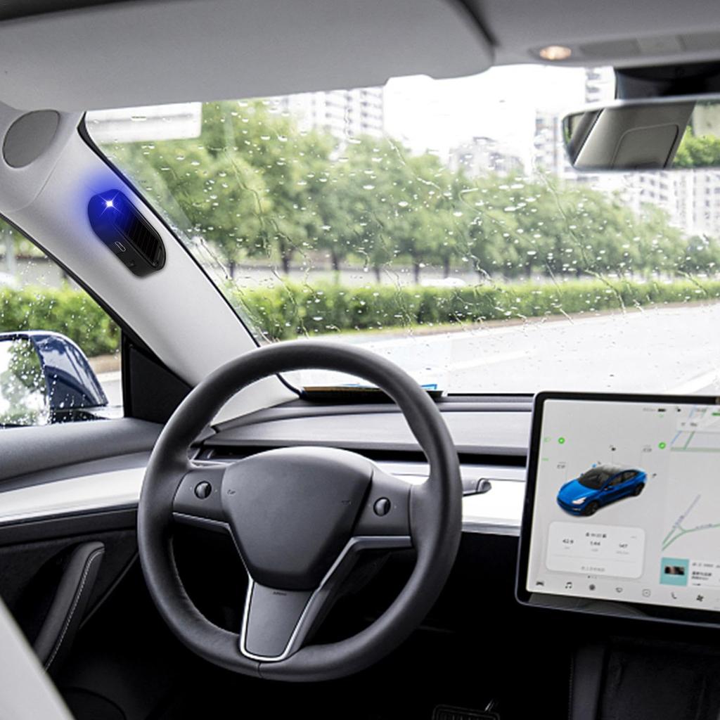 LED světlo na solární energii do auta, Solární nabíjení, Bezpečnostní světlo, Pro vozidla, Proti krádeži, Blikající, Maketa