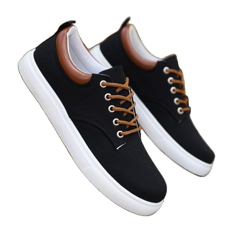 Breathable Spring Autumn Korean Style Men's Casual Low-Top Canvas Shoes