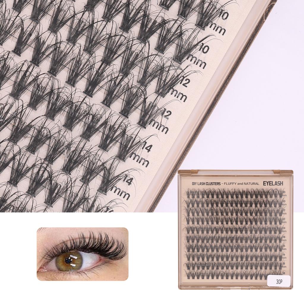 200pcs DIY Cluster Lashes 100D 200D D Curl 10-18mm MIX Length Very Soft Wearing Cluster Lash Cluster 200d