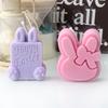 Easter Embossed Egg Flower Rabbit Candle Silicone Mold DIY Animal Bunny Scented Soap Plaster Making Mould Home Decor
