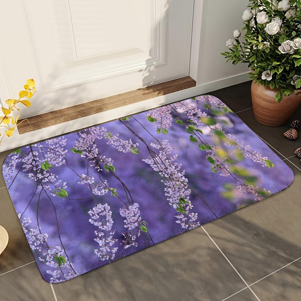 

1pc Ins Flower Bathroom Absorbent Anti-Slip Mat Home Decor Carpet Kitchen Floor Mat Soft Comfortable Durable 40x60cm
