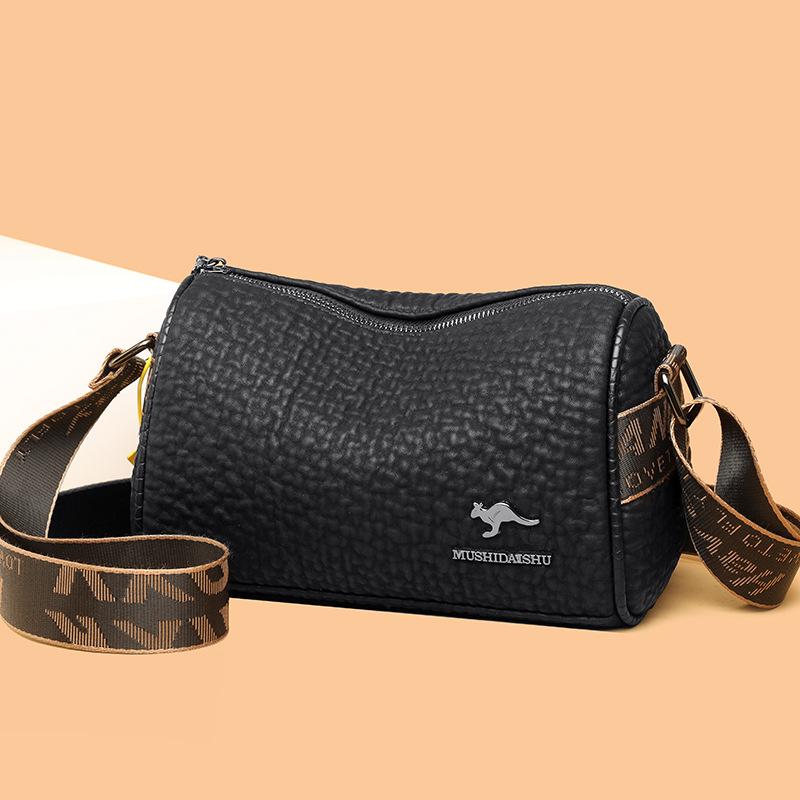 New trendy wide shoulder strap spring and summer women's shoulder bag versatile pen holder bag simple atmospheric oblique span bag