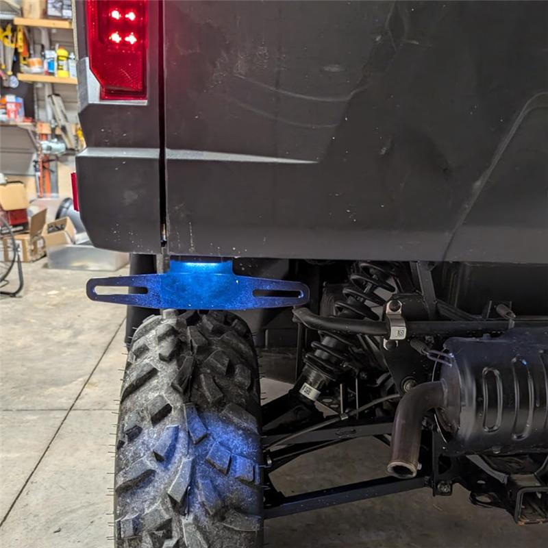 UTV License Plate Holder With Integrated Light For Golf Cart RV Truck Snowmobile Trailer Boat Sxs Plate Frame Mount