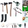 Hot 1:12 Dollhouse Mini Garden Implement Watering Can Scissors Axes Shoes Rake Garden Pool Doll Decor Accessories