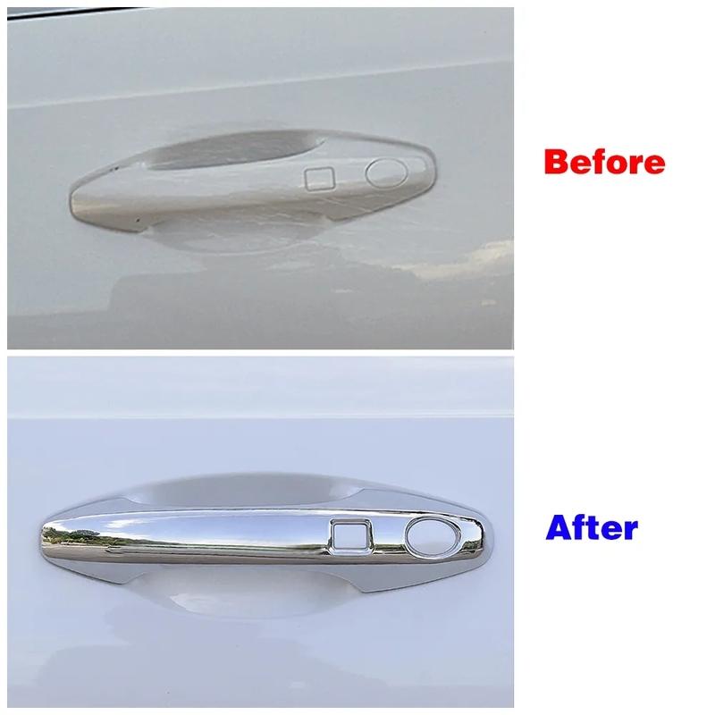 For GWM Haval H6 3rd Gen   ABS Chrome Carbon Fiber Black Car Door Handle Caps Cover Frame Trims Car Styling Accessories