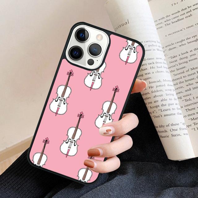 Musical Notes Violin Classical Phone Case Back Cover for iPhone 17 Air 16 15 14 13 11 12 Pro Max Plus Fundas