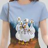 Summer Women's Casual Animal 3D Print Women's Round Neck Short Sleeved T-shirt