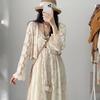 Bohemian Vintage Marble Spaghetti Strap Beach Dress