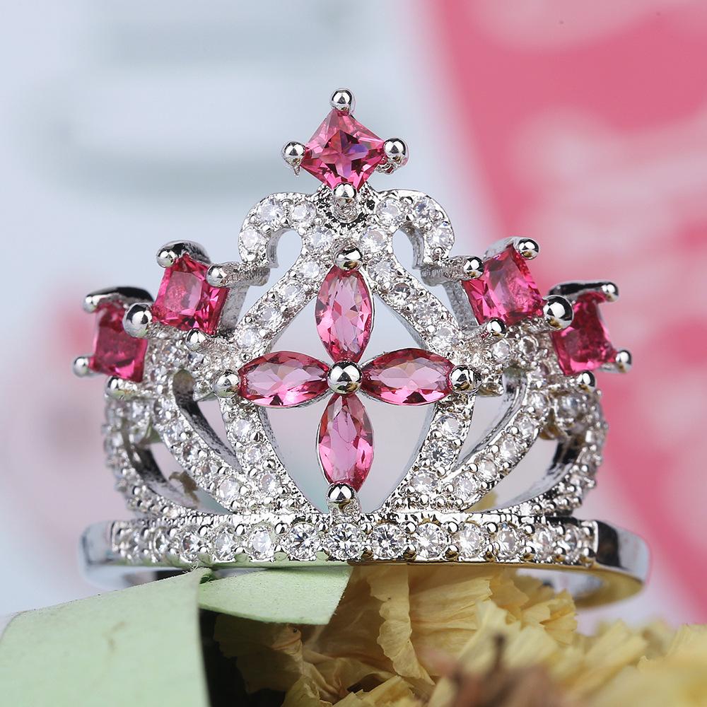 Factory Straight Colorful Crown Ring Women'S Personalized Original Ring, Jewelry Goods