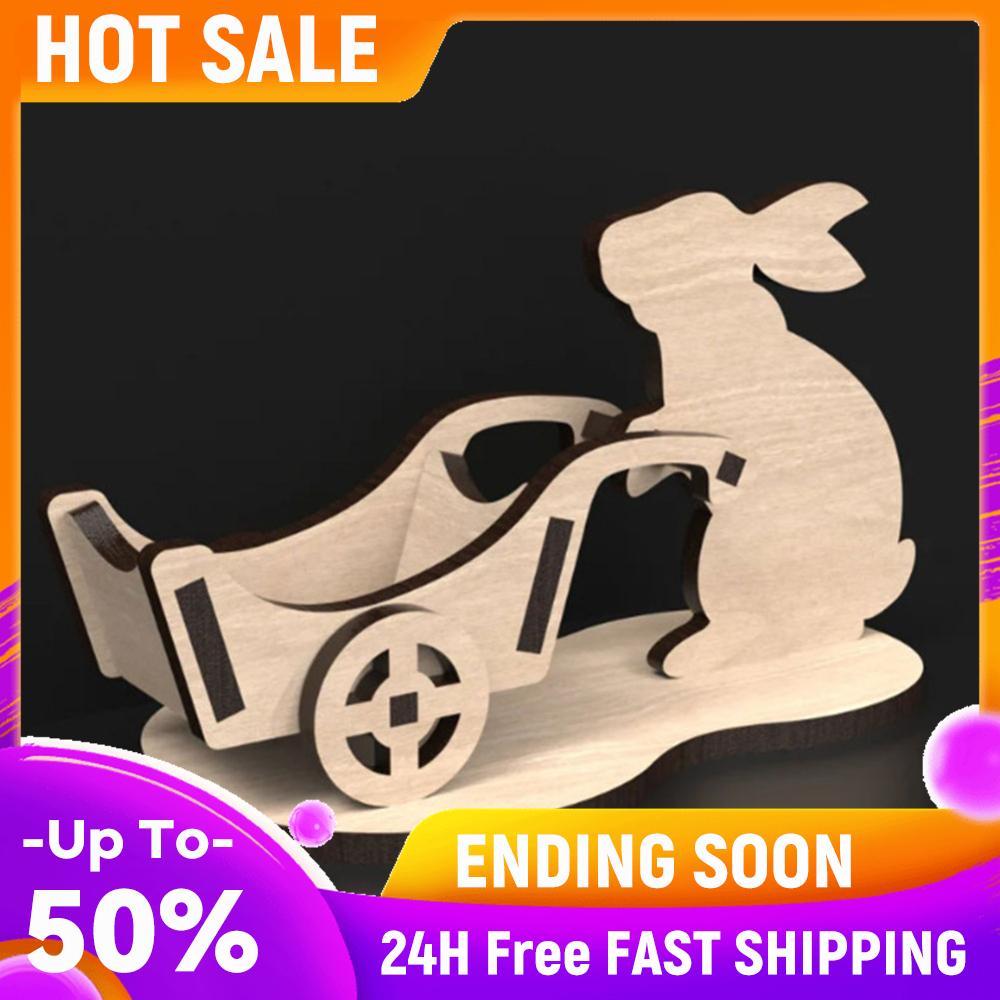 

Easter Bunny Wheelbarrow Easter Egg Holder Wooden Ornament Decorative Tabletop Figurine Easter Gifts China Mainland