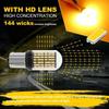 BAU15S PY12W 144SMD Amber LED Canbus Turn Signal Indicator Light Bulbs 12V,2pcs.