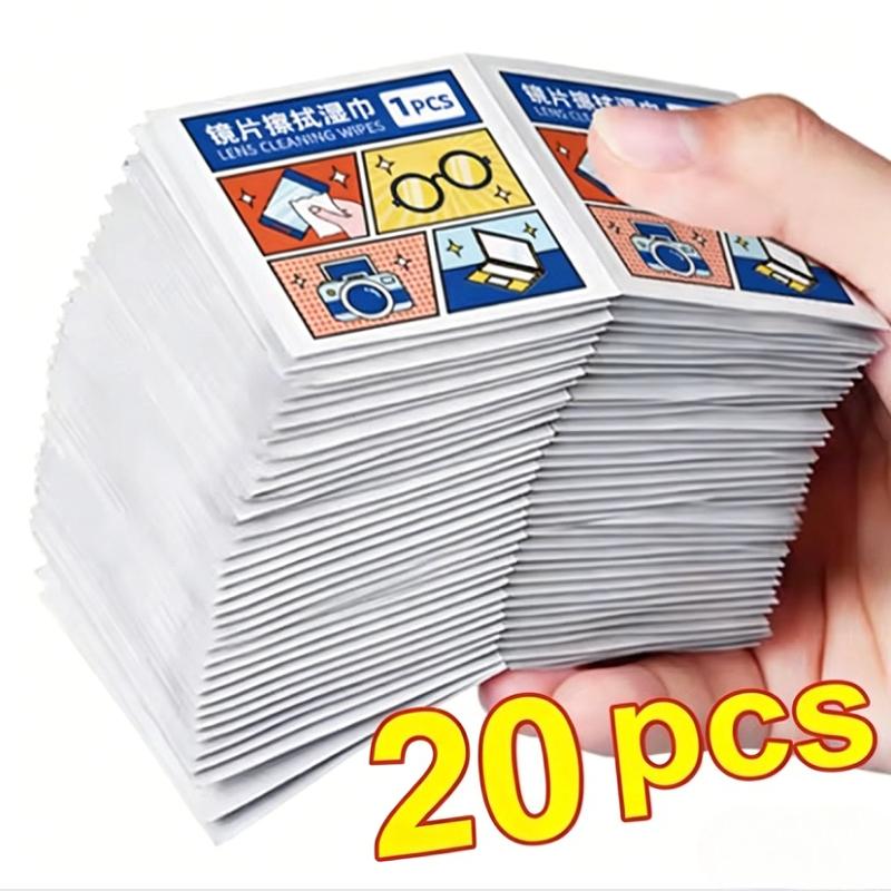 200 Pieces Glasses Wipes Anti-fog Screen Cleaning Cloth Accessories Alcohol Wipe Pad Lens Cleaning Wipes Microfiber Tools