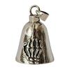 Skeleton Hand Pendant Necklace Motorcycle Biker Bell Pendant Necklace Flip-off Hand Bell Charm Necklace Gift for Men Women