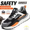 Anti-Quetsch Anti-Durchstich Funktionale Schuhe Herren Sicherheitsschuhe Stahlkappenschuhe Männlich Unzerstörbar Bergbaustiefel Arbeitsstiefel Sneaker