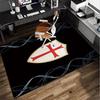 Knights Templar Symbol Office Rug Chair Mat, Game Carpet, Suitable for Front Door, Bedroom, Living Room, Desk, Holiday Gift