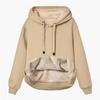 Warm Winter Coat for Women Thick Wool Hooded Jacket with Fur Lining Sweatshirt Top