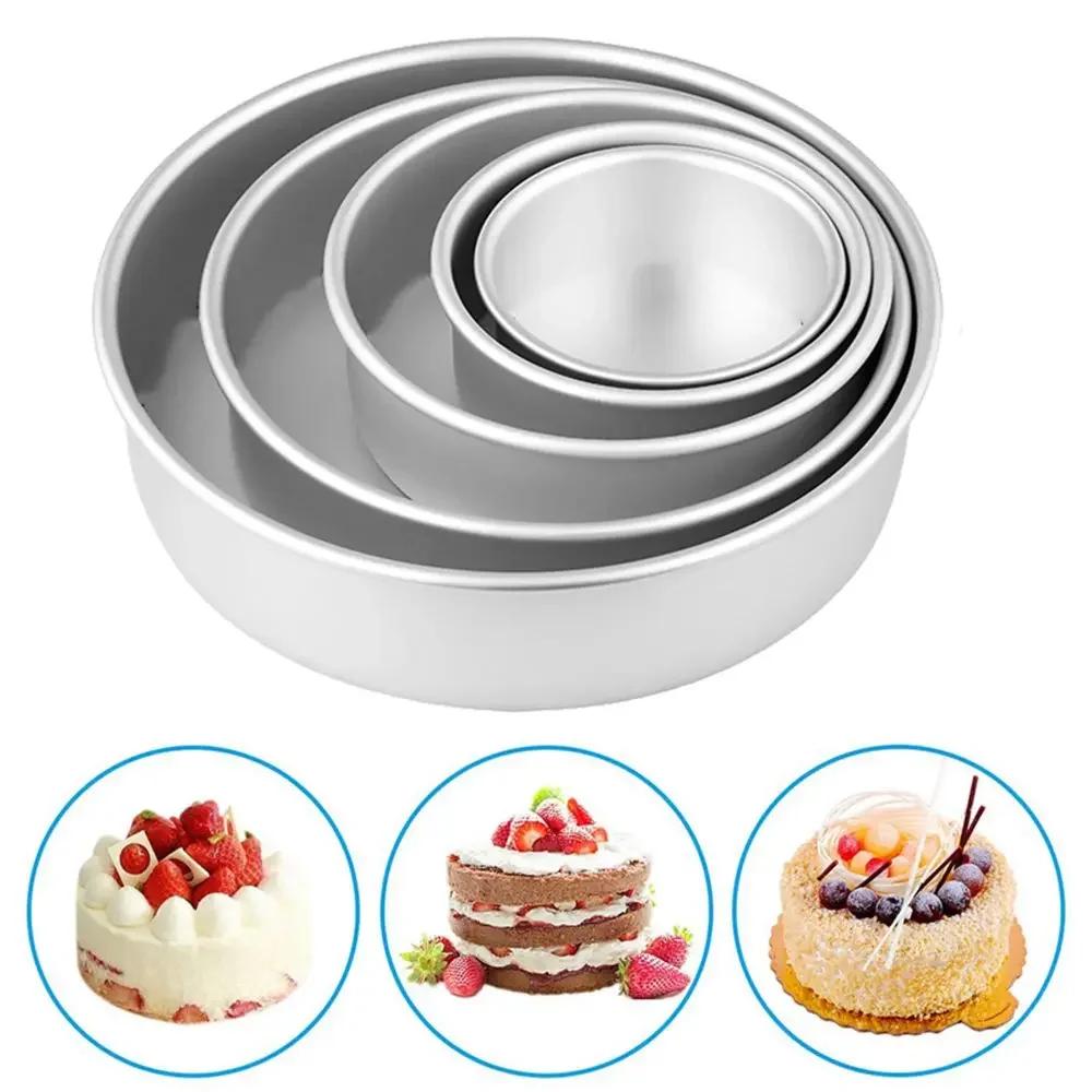 45678910 Inch Metal Round Cake Mold Aluminium Alloy Non-Stick Cake Pan Mousse Cake Tray Baking Tool
