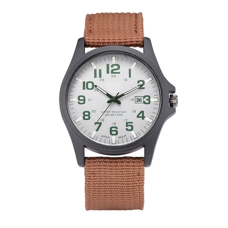 XINEW Cheap Watches Men's Nylon Calendar Army Quartz Watch
