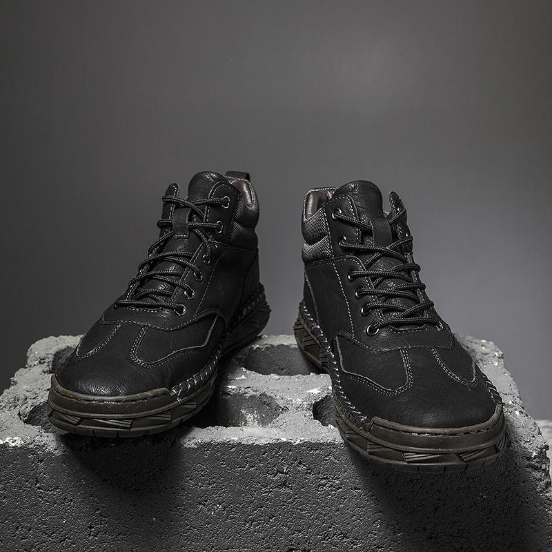 Pánské Ručně vyráběné Neformální boty Venkovní vysoké boty Gumová podešev Velká velikost Pánské boty 38-48