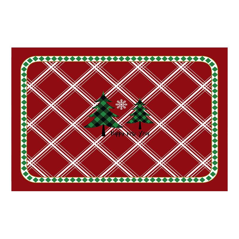 Napperon Teslin Isolant Thermique Style Noël - Napperon de Table Imprimé PVC pour Décoration d'Hôtel et de Maison