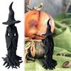 Halloween Witch Statue Tree Root Witch Figurine Sculpture Desktop Witch Decor Ornament Resin Home Office Party Decoration