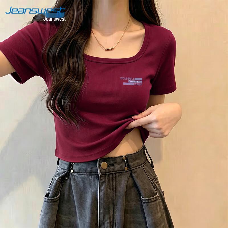 Jeanswest Women s Square Neck Short Sleeve T-Shirt 2XL